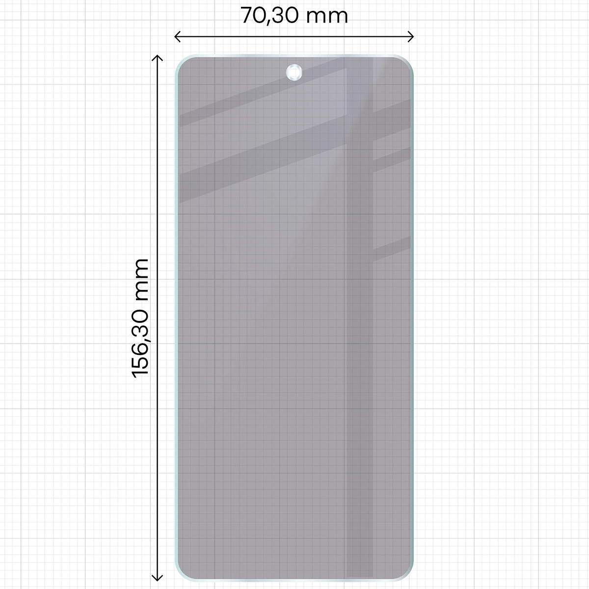 Wymiary szkła Bizon Hybrid Shadow do Motorola Moto G86 Power 5G